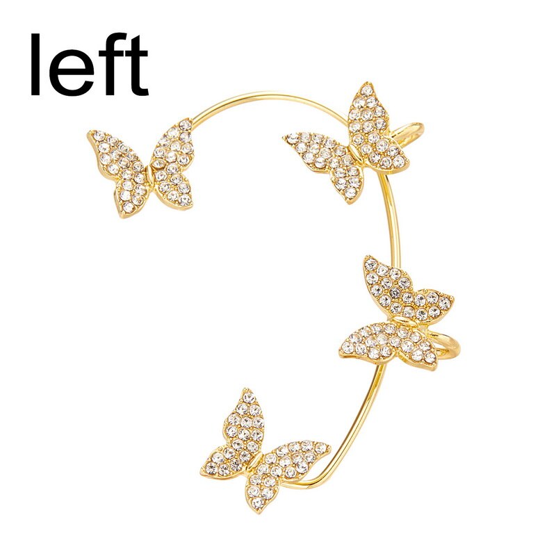 1 Pc Chic Elf Ear Cuff Maple Leaf Hollowed Zircon Leaf Cosplay Fairy Earring Clips for Women Girls Wedding Ear Cuff Jewelry