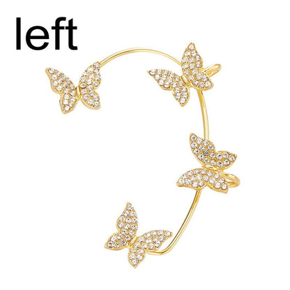 1 Pc Chic Elf Ear Cuff Maple Leaf Hollowed Zircon Leaf Cosplay Fairy Earring Clips for Women Girls Wedding Ear Cuff Jewelry