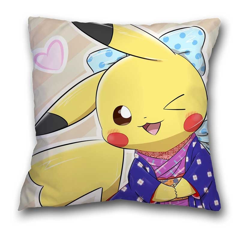 45x45cm Pokemon Cushion Cover Pikachu Meowth Poke Ball Charmander Kawaii Anime Pillowcase Anime Figure Decor Sofa Pillow Cover