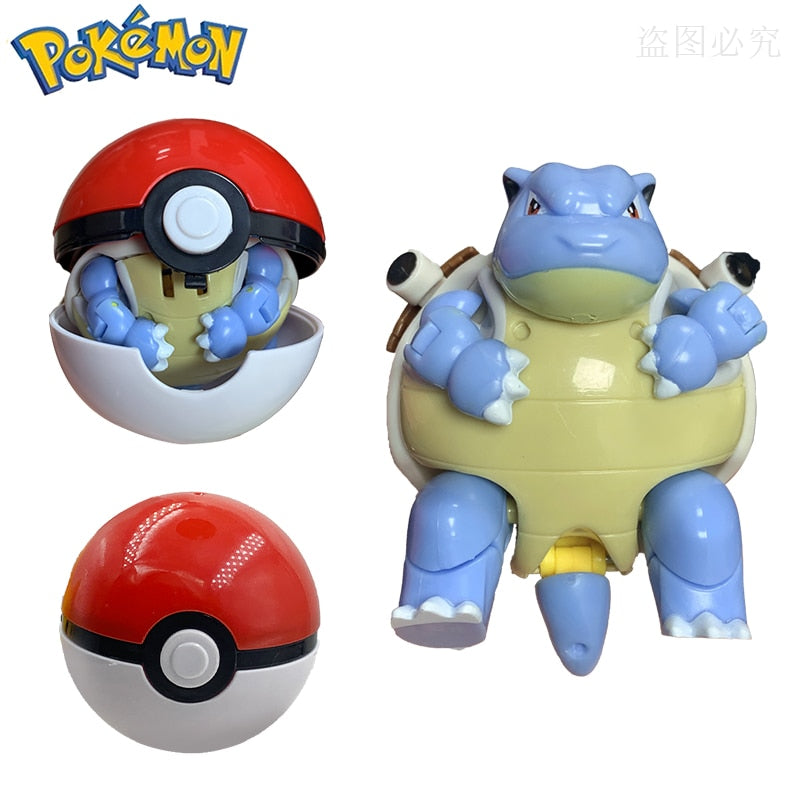 Poké Ball Catch & Battle Set: Pokémon Action Figures Pikachu Charizard Blastoise Venusaur Mewtwo Eevee Gyarados Collectible Toy Model Gift