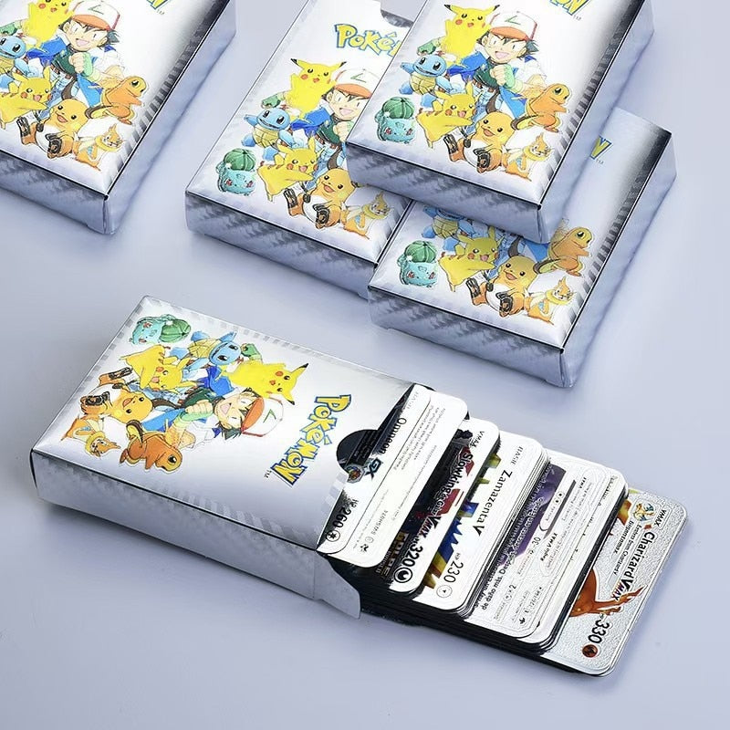 Rare Limited Edition 11pcs Pokémon Card Set: Gold Silver Black VMAX GX Surprise Gift Spanish English