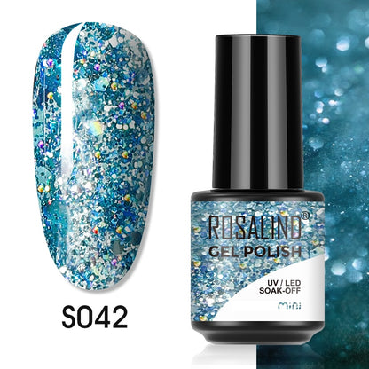 ROSALIND 7ML Gel Polish Glitter Nail Polish All For Nails Manicure Nails Art Base Top Coat UV Semi Permanent Gel Varnishes