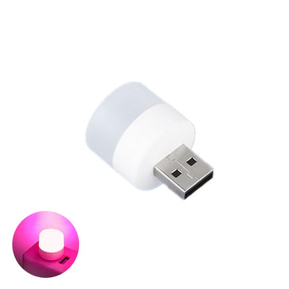 1pc USB Plug Lamp Mini Night Light Computer Mobile Power Charging Small Book Lamps LED Eye Protection Square Reading Light