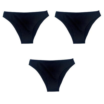 3Pcs/Set Women's Cotton Panties Female Underwear Solid Color Comfortable Briefs High Elasticity Underpants Size M-XXL