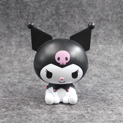 Sanrio Anime Figure Cinnamoroll Hello Kitty Kuromi Doll Cartoon Decorations Action Figures DIY Cake Decorate Toys Gifts for Kids