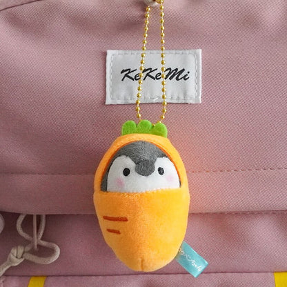 Kawaii Plush Keychain Bag Charm Cartoon Cute Mini Penguin Stuffed Animal Plushies Soft Doll Car Trinket Key Chain Women Girls Keyring Kids Birthday Gifts