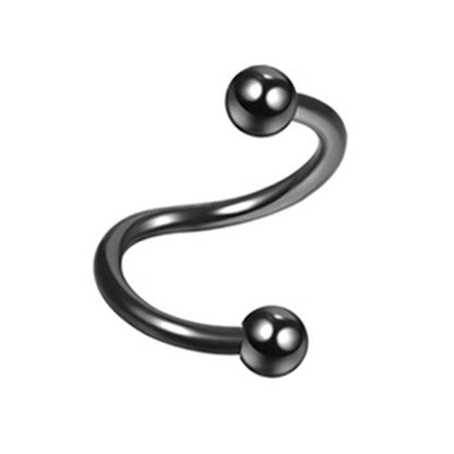1PCS Stainless Steel Crystal Twist Helix Earring Cartilage Jewelry S Shape Labret Piercing Lip Ring Twist Tragus Earring Stud