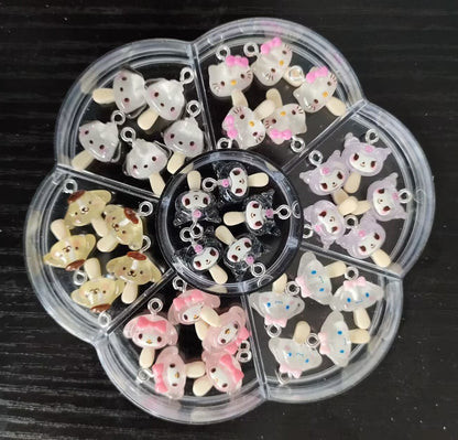 Sanrio Cartoon Kuromi Hello Kitty Earring Charms Bracelets Jewelry Making DIY Pendants Accessories