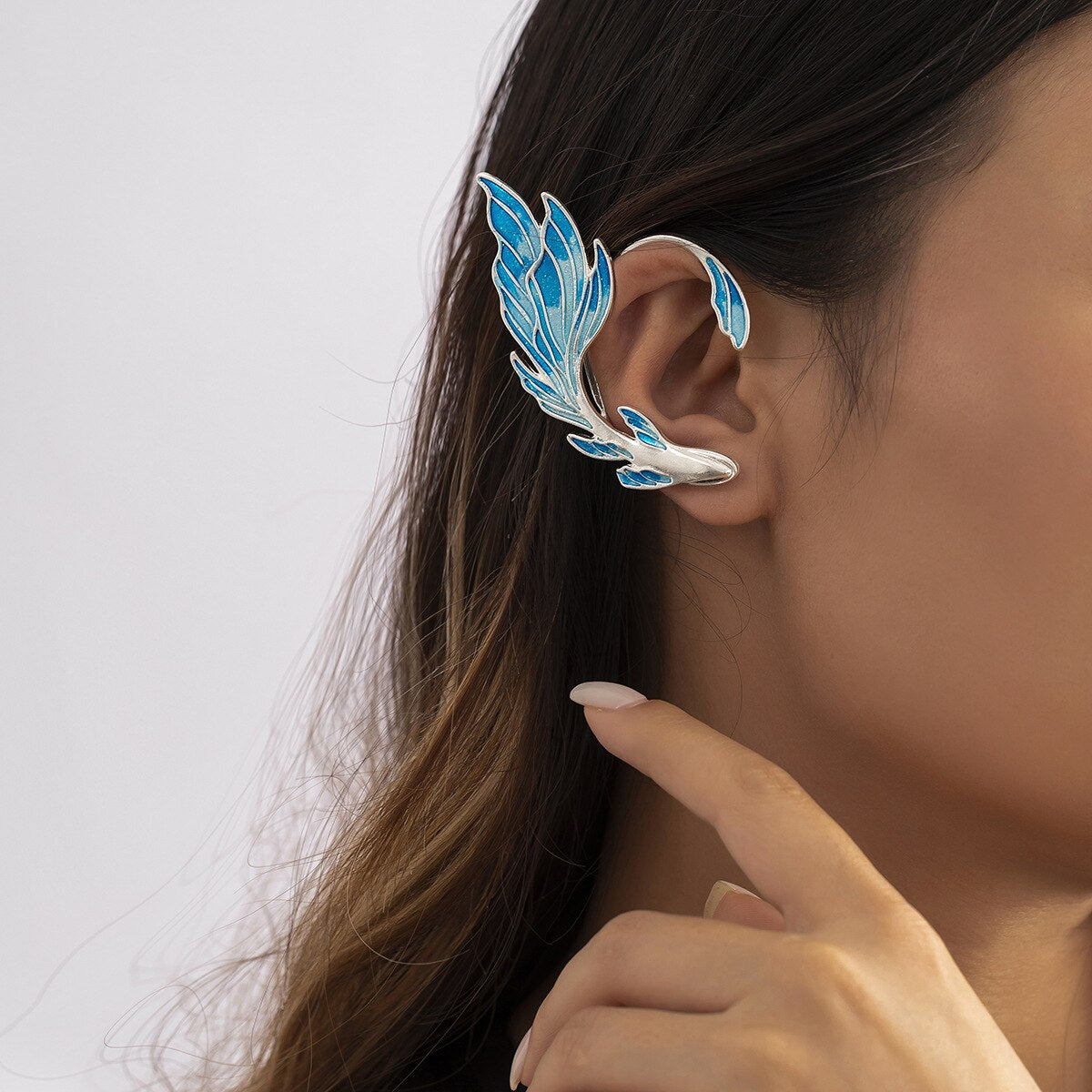 Punk Fairy Ear Cuff Goth Earring Dark Elf Ear Clip Earrings For Women Retro Silver Color Hip Hop Halloween Party Jewelry Gift