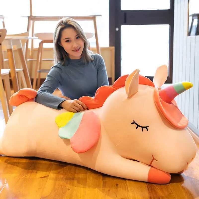 Giant Kawaii Unicorn Plush Toys Soft Stuffed Dolls Animal Horse Sleeping Pillow For Boys Girls Birthday Gift Kids Toy