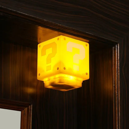 8cm Super Mario Bros LED Question Mark Brick Night Light USB Charging Desk Lamp Light for Kids Birthday X-mas Gifts