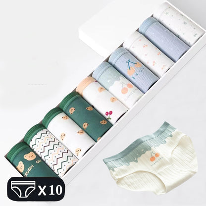 M-2XL Women's Underwear Cute Cotton Panties Briefs For Girl Ladies Lingerie Cartoon Girls Pink Pantys Underpants Thongs