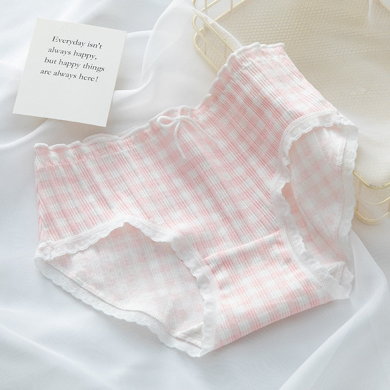 WONTIVE 1pc 3pcs set Cute Panties with Bow Knot Womens Cotton Panties Pink Lolita Japanese Panty Underwear For Women Girl Briefs