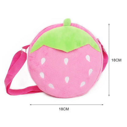 Cute Plush Shoulder Bag Strawberry Sunflower Kids Handbags Cartoon Mini Coin Purse Bag