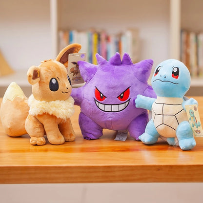 Original Pokemon Plush Doll Charmander Gengar Pikachu Stuffed Soft Toy Bulbasaur Cute Cartoon Animal Toy Gift for Kid