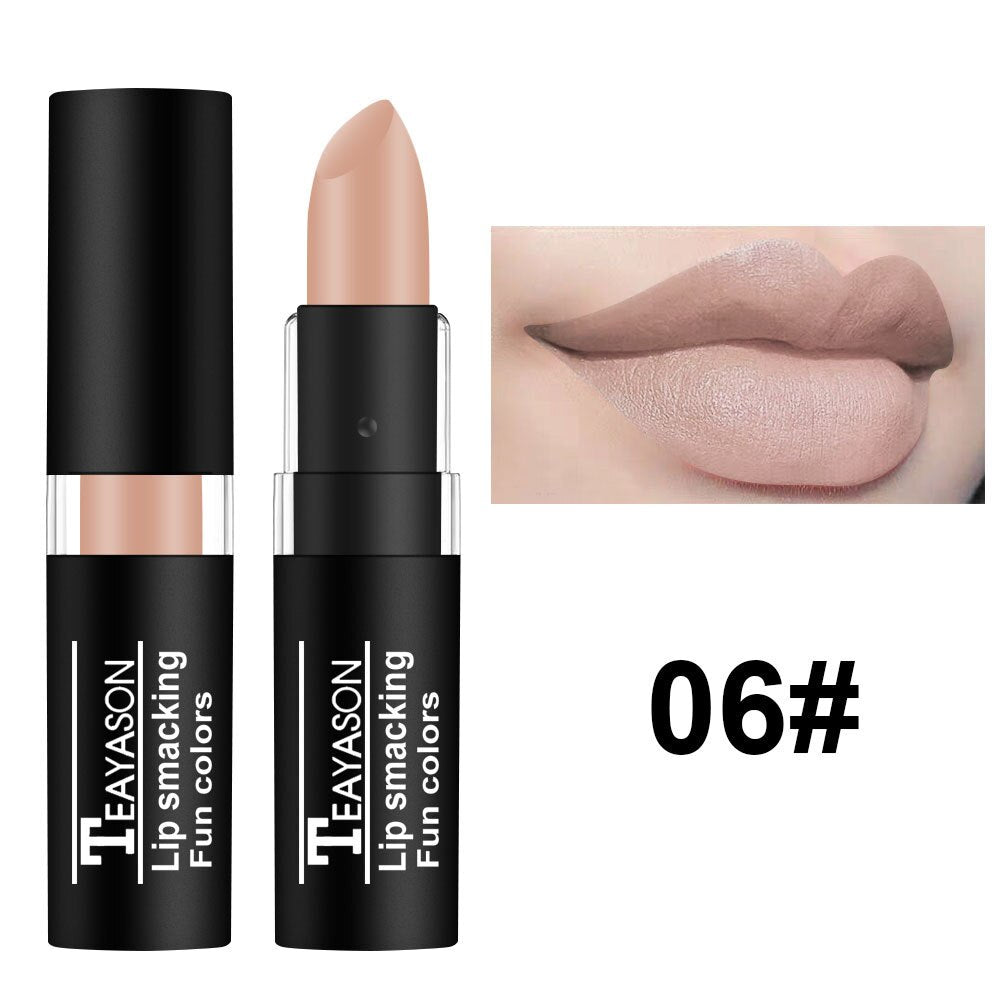 Hot Sale Waterproof Velvet Matte Black White Lipstick Lasting Pigment Green Purple Lipstick Christmas Halloween Party Lip Makeup