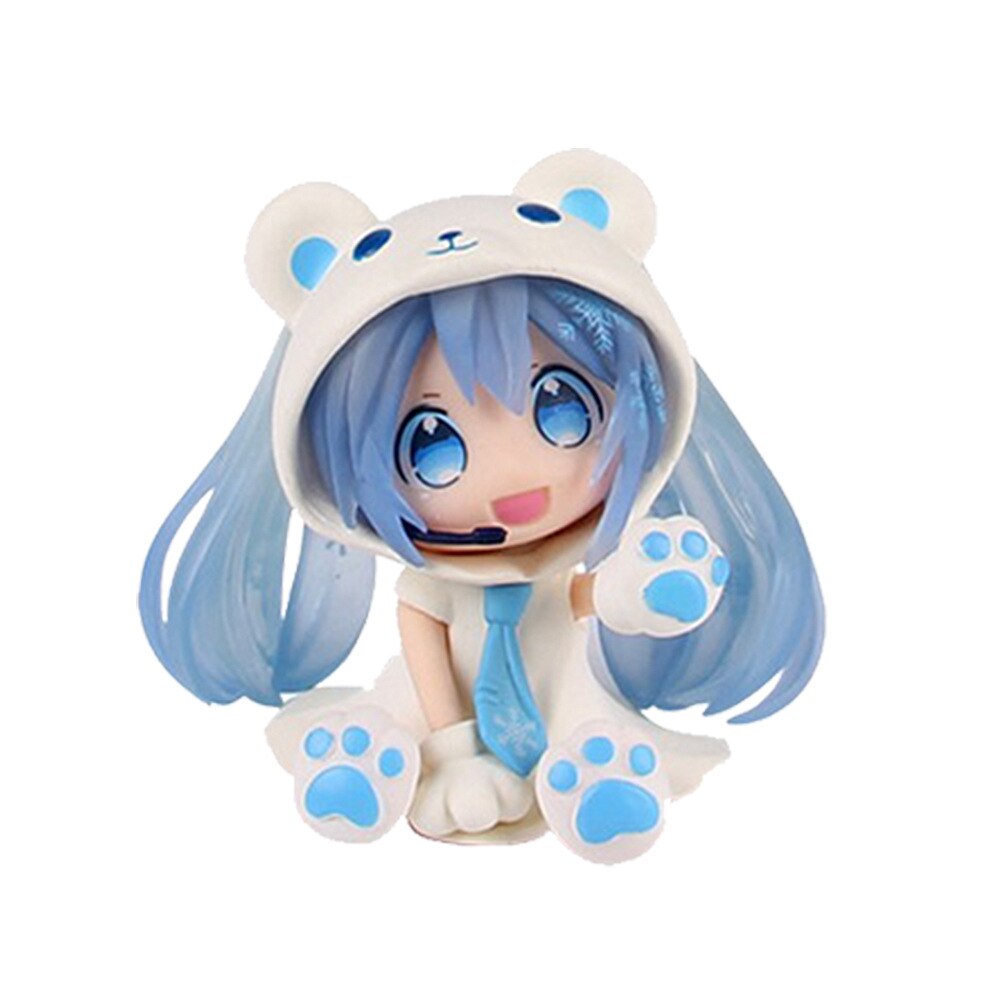 Hatsune Miku Kawaii Action Figures Model Q Version Bear Chuyin Cute Bear Dolls Decoration Anima Hand-made Christmas Toy Gift