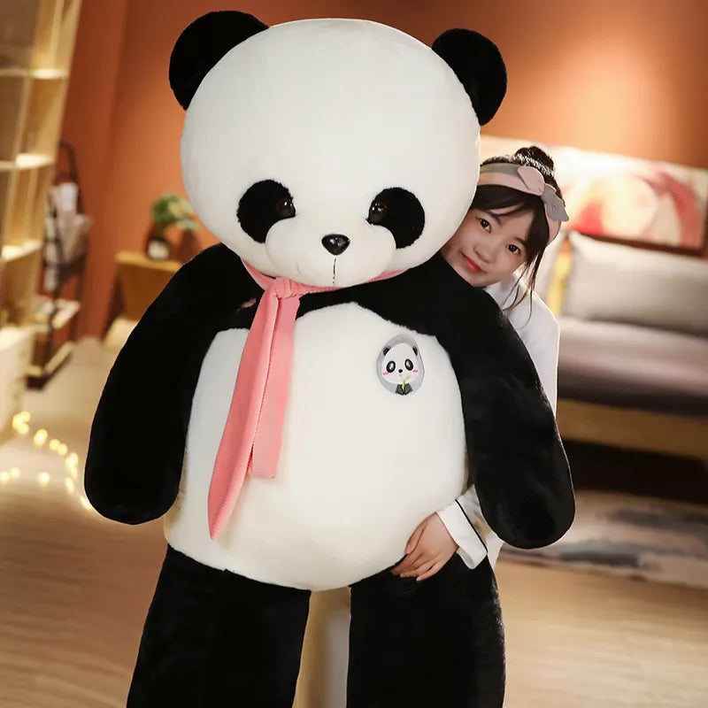 80/100cm Giant Size Cute Panda Plush Toys Animal Stuffed Dolls Soft Pillow Cushion Bear Doll For Boys GIRL  Present Gift