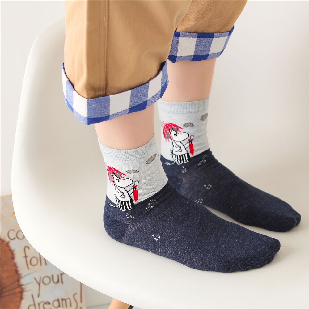 New Cute Cartoon Lively Lovely Hippo Socks Funny Literary Art Illustration hippopotamus Animal Socks Unisex Christmas Gift