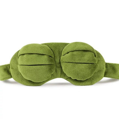 Pepe The Frog Winking Sleep Eye Mask Cover Sad Frog Meme Soft Plush Funny Gift