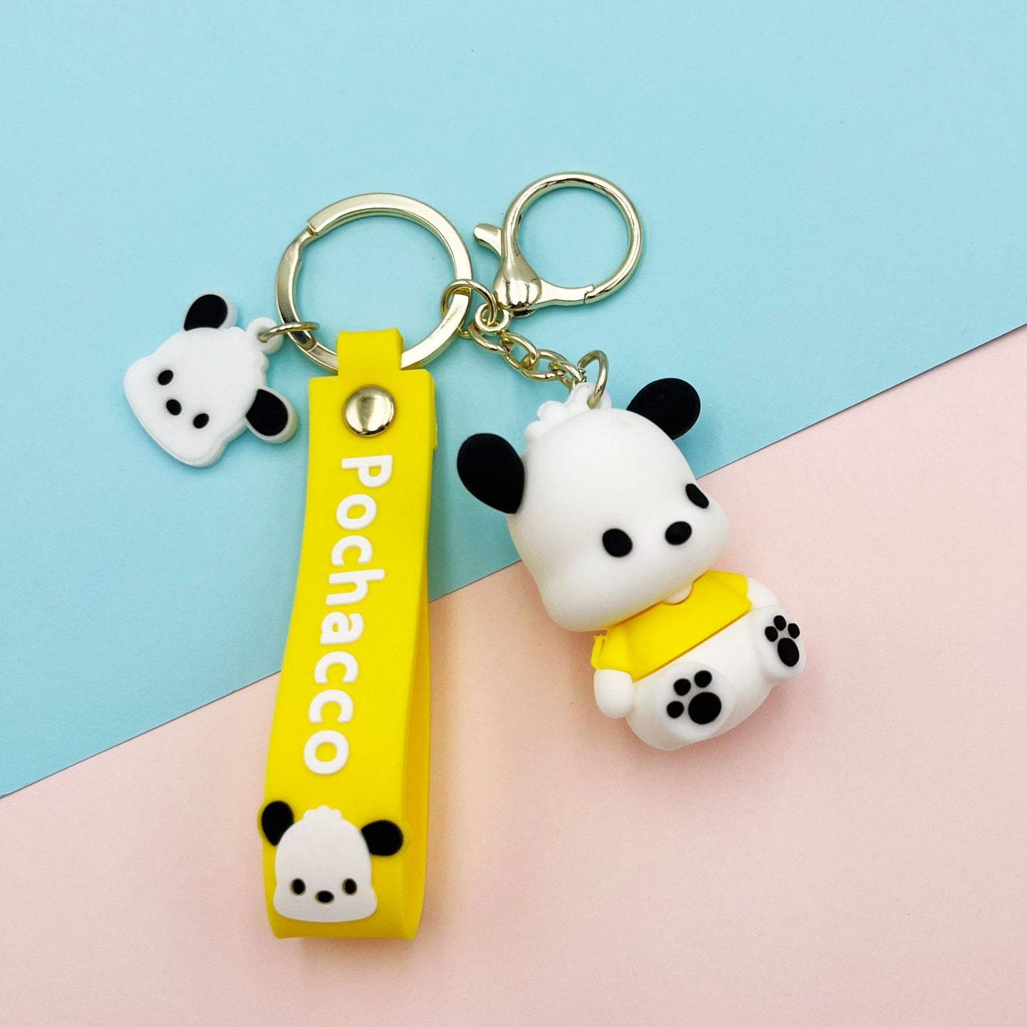 16cm Sanrio Pochacco Plush Stuffed Animal Children Toy Plushies Sweater Dolls Kawaii Key Chains Girls School Bag Pendant Pendant Birthday Gift