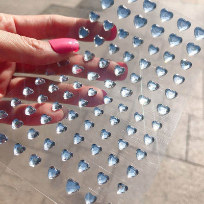 Disposable Tattoo Stickers 3D Face Jewelry Crystal Diamond DIY Eyes Face Body Rhinestones Waterproof Makeup Art Party Decoration
