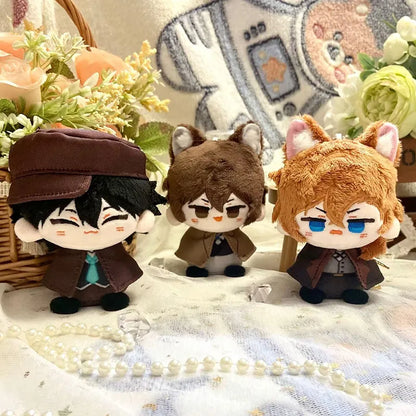 New Bungou Stray Dogs Plush Doll Dazai Osamu Nakahara Chuuya Edogawa Rampo Mini Pendant Keychain Cute Anime Toy Kids Gift