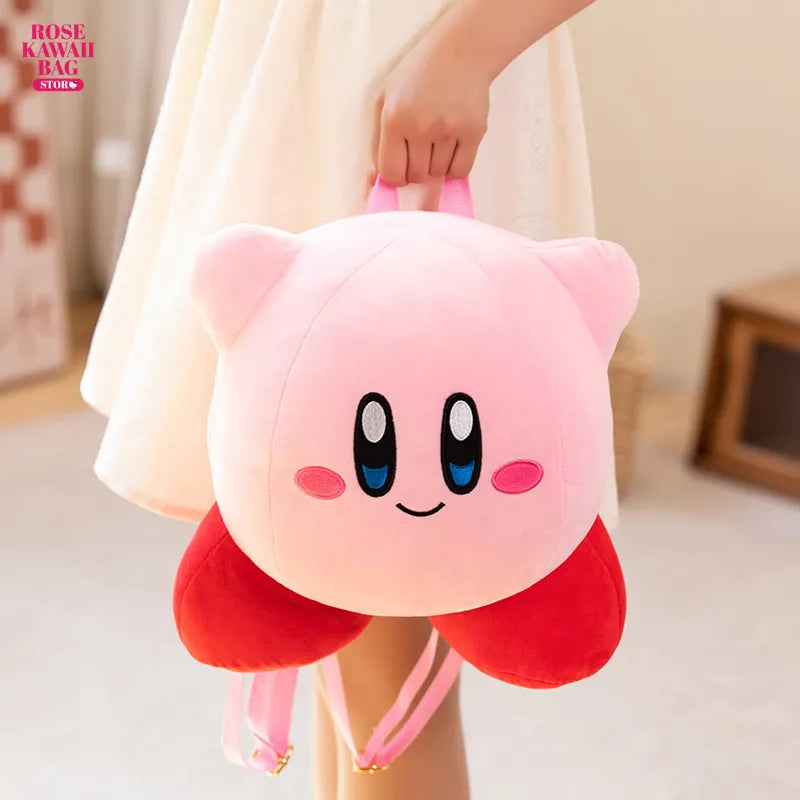 Kawaii Kirby Bag Cartoon Plush Backpack Pp Cotton Cartoon Plush Bag High-capacity Kawaii Kirby Plush Backpack for Children Gift