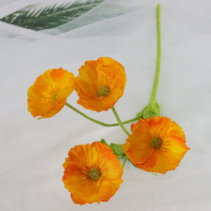 Artificial Flowers Poppy Silk Flowers Long Stem Housewarming  Garden Table Wedding DIY Party Wedding Bridal Bouquet Decoration