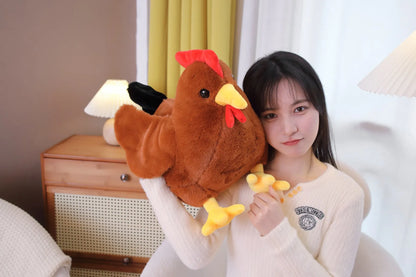 Chicken Stuffed Animal Cute Realistic Chick Plush Toy Simulation Rooster Plushies Hen Soft Doll Stardew Valley Video Game Kawaii Children's Gift Toy