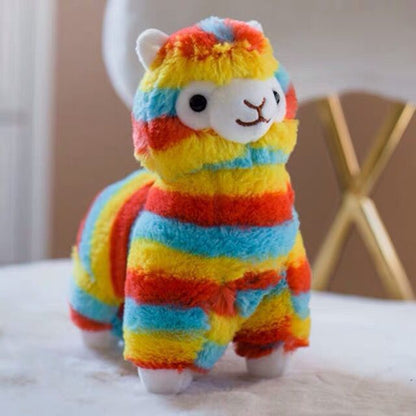 20cm Kawaii Rainbow Alpaca Plush Toys Soft Stuffed Animal Sheep Plushies Peluches Cute Dolls Kids Toys for Childrens Gift Room Decor