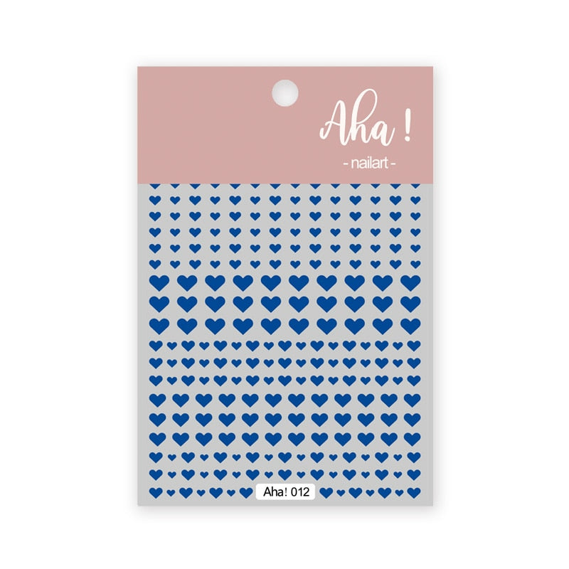 1Sheet Korean White Cloud Blue Nail Art Sticker 3D Star Moon Decal Pure Twilight Self-adhesive Manicure Slider Accessories RE#53