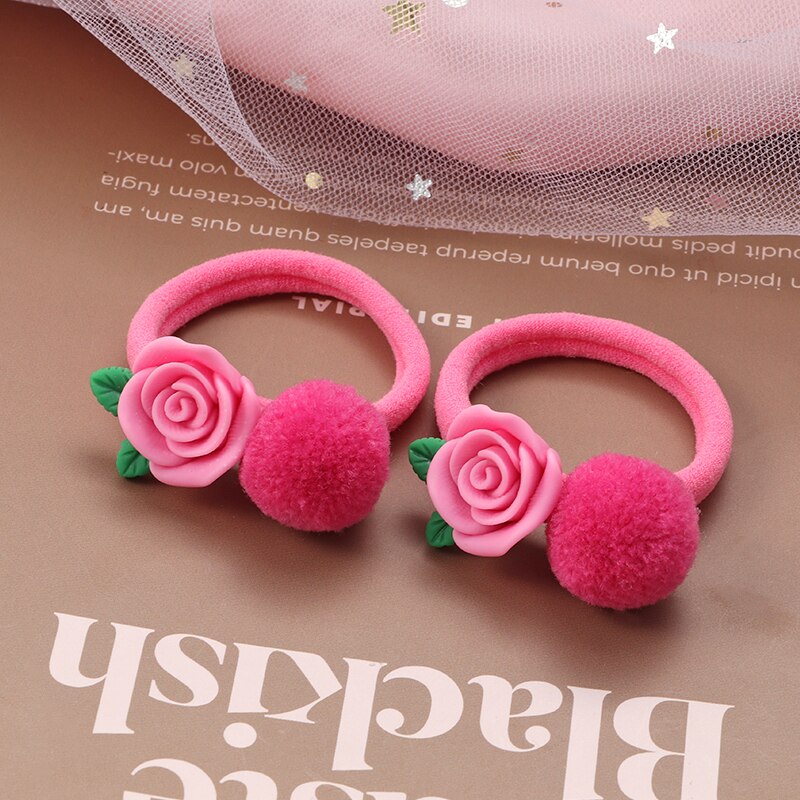 2Pcs New Cartoon Animals Hair bands Girls Nylon Elastic Rubber Band Hair Ring Headbands Cute Kids Headwear Hair accessories Gift