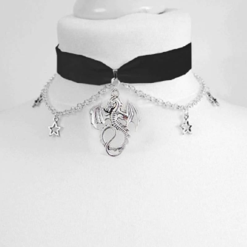 Velvet moon  stars choker Moon And Stars Chain Choker Kawaii Pastel Pink Velvet Chain fashion delicacy women