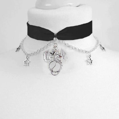 Velvet moon  stars choker Moon And Stars Chain Choker Kawaii Pastel Pink Velvet Chain fashion delicacy women