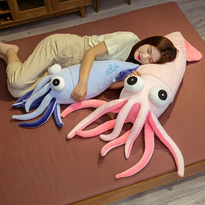 Big Size 130cm Giant Squid Plush Cuttlefish Octopus Stuffed Animal Toy Marine Life Doll Sofa Bed Sleep Huggable Pillow Gift