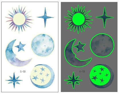 Fairy Butterfly Wings Shiny Tattoo Sticker Waterproof Eyes Face Hand Body Art Fake Tattoos Women Makeup Dance Music Festival