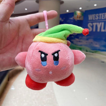 Star Kirby Plush Toys Video Game Cartoon Doll Pendant Kawaii Anime Soft Stuffed Keychain Birthday Gift  For Children Girls