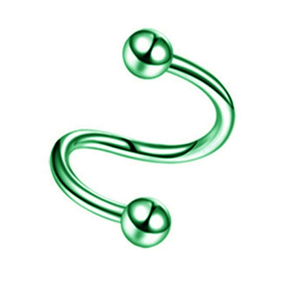 1PCS Stainless Steel Crystal Twist Helix Earring Cartilage Jewelry S Shape Labret Piercing Lip Ring Twist Tragus Earring Stud