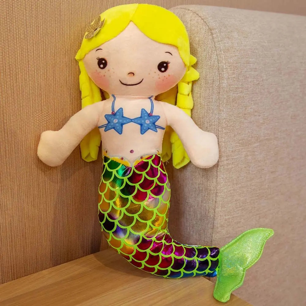 Mermaid Plush Toy 30cm Stuffed Animal Plushies Cute Soft Doll Room Home Decor Girls Kids Childrens Birthday Christmas Gift