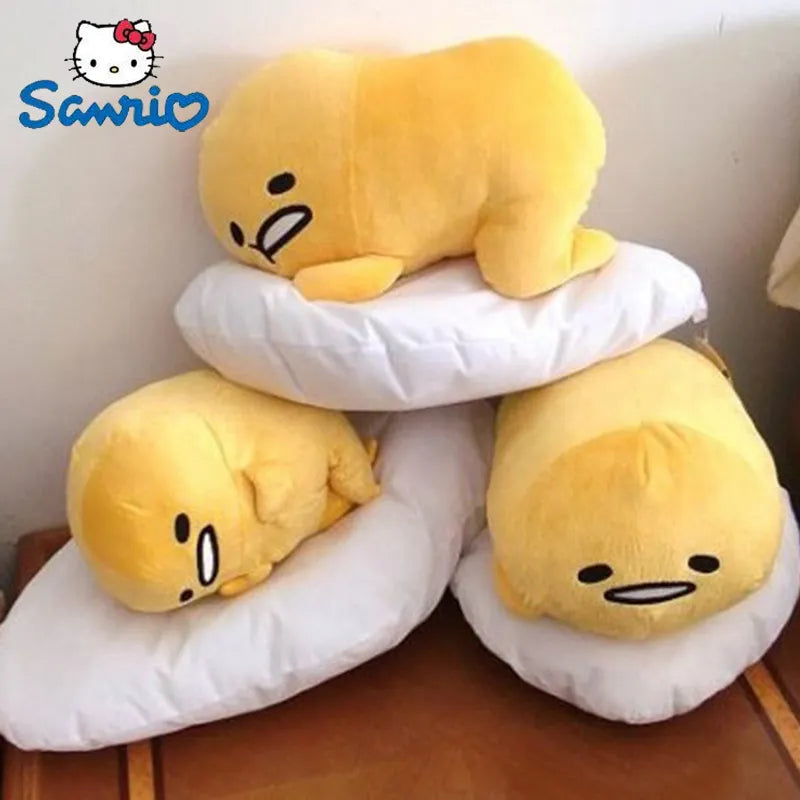 Gudetama Plush Toys Sanrio Stuffed Animal Plushies Lazy Sleeping Kawaii Egg Anime Figure Soft Dolls Pillows Bed Sofa Cute Gifts For Girl Birthday