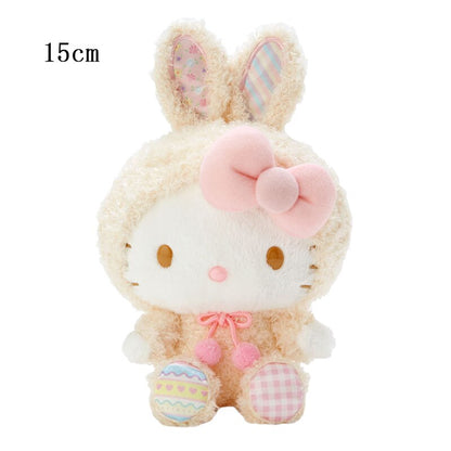 10-15cm Sanrio Plush Stuffed Animal Plushies Toys Cartoon Anime Figure Kuromi My Melody Cinnamoroll Cute Dolls Baby Birthday Gifts Kawali Decor