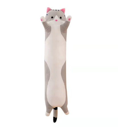 150cm Giant Long Cat Pillow Soft Cushion Kitty Kitten Plush Toys Stuffed Animal Popular Birthday Gifts Girls Boys Present