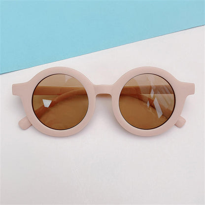 New Fashion Children's Sunglasses Infant's Retro Solid Color Ultraviolet-proof Round Convenience Glasses Eyeglass For Kids