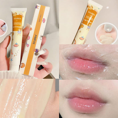 Peach Milk Honey Lip Oil Relieves Dry Moisturizing Lip Gloss Fades Lip Lines Water Light Lips Big Brush Head Korean Cute Makeup