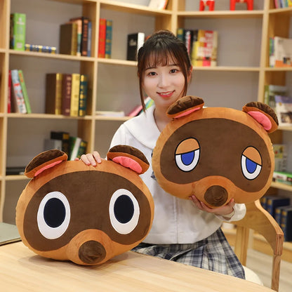 Animal Crossing Plush Toys Tom Nook Stuffed Animal Pillow Plushies Cute Kawaii Soft Doll Raccoon Face For Children Kids Gift