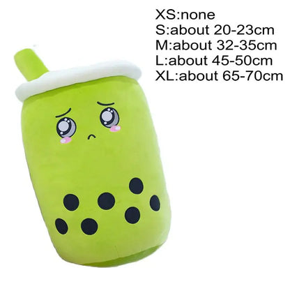 Cute Boba Milk Tea Plushie Toy Soft Stuffed Latte Americano Coffee Taste Milk Tea Hug Pillow Balls Bubo Tea Cup Cushion For Kids