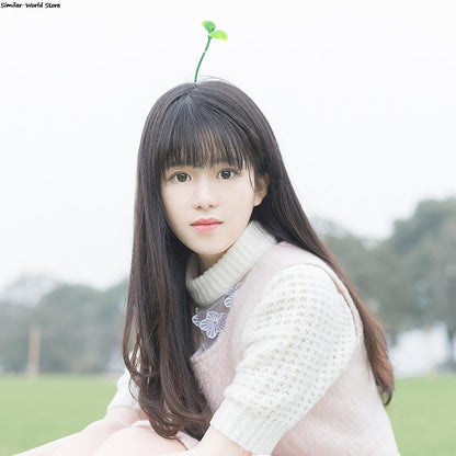 4PC Fashion Unisex Funny Grass Clips Adorable Flower Mushroom Grass Sprout Bean Antenna Hairpins Headwear Hair Claw Clip Clamp