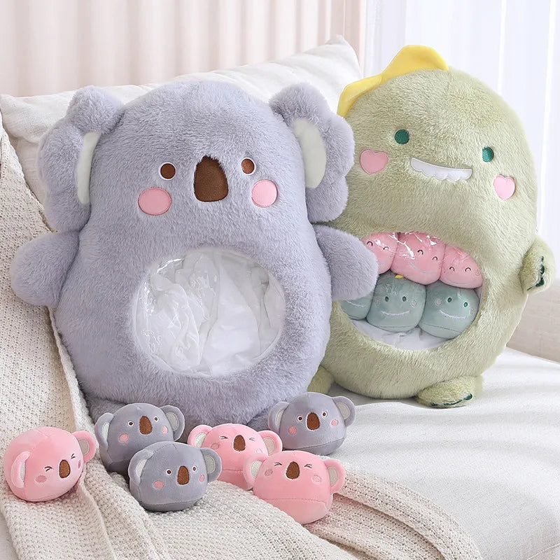 Bag of Snacks Plush Pillow Cookies Puffs Plushie Toy Kids Child Birthday Christmas Gift Stuffed Animal Koala Axolotl Hug Pillow