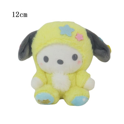 10-15cm Sanrio Plush Stuffed Animal Plushies Toys Cartoon Anime Figure Kuromi My Melody Cinnamoroll Cute Dolls Baby Birthday Gifts Kawali Decor